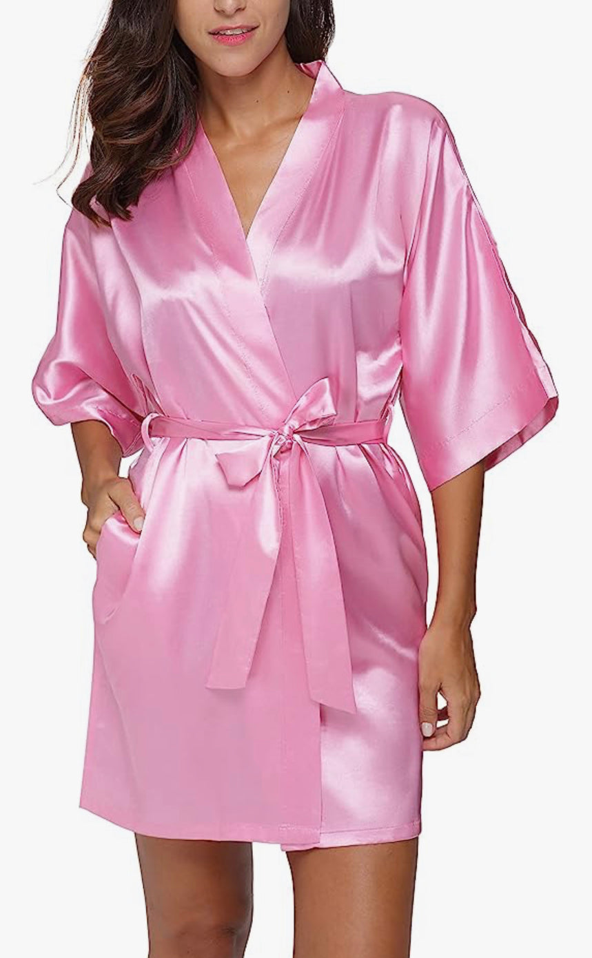 Custom Satin Robes with Glitter Heat Transfer Vinyl